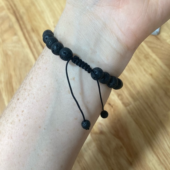 Chakra lava rock diffuser bracelet-adjustable - Picture 3 of 6